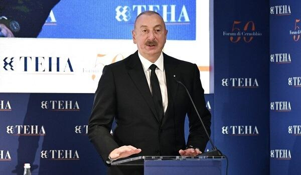 Prezident İtaliyada forumda çıxış etdi